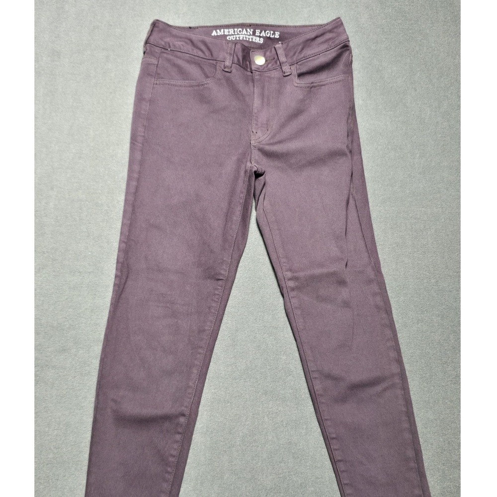 American Eagle Outfitters Super Stretch Plum Purple Pants Size 2‎ New